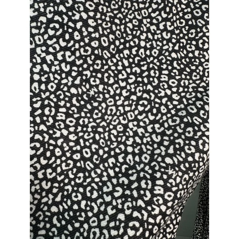 Michael Kors Black‎ White Leopard Print Slim Fit Ankle Pants Size L